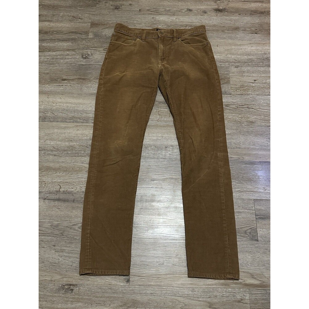 J. Crew Men's Slim Straight Corduroy‎ Pants 32 x 32 Brown